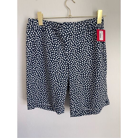 SPANX Sunshine 10" Bermuda Shorts In Polka Dot Size Medium NWT
